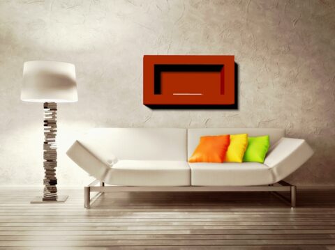 bioethanol fireplace red